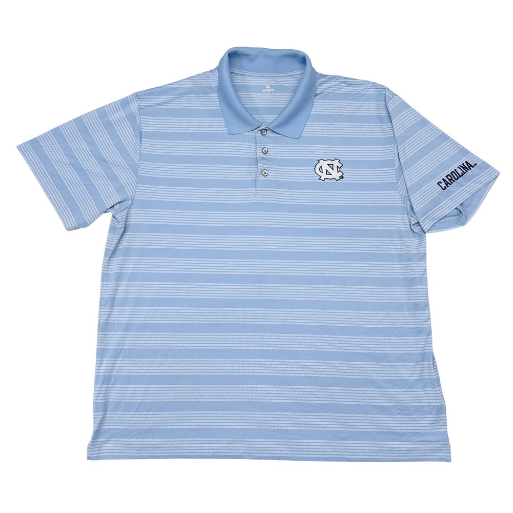 North Carolina Tar Heels Polo Shirt Mens Size 2XL Blue Knights Apparel NCAA UNC